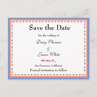 Carte Postale Faire-part Mariage de printemps (Sauvegarder la date)