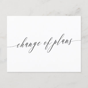 Carte Postale Faire-part Mariage différé de calligraphie délicate