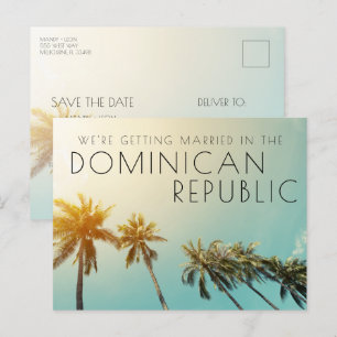 Carte Postale Faire-part Mariage en République dominicaine - Enregistrer la