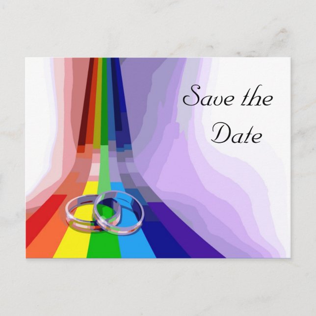 Carte Postale Faire-part Mariage gay Enregistrer la date (Devant)