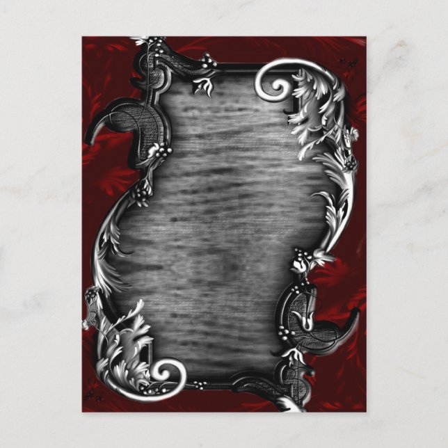 Carte Postale Faire-part Mariage gothique de vampire de proclamation (Devant)