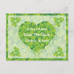 Carte Postale Faire-part Mariage irlandais de la Saint-Patrick Enregistrer 