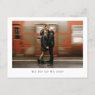 Carte Postale Faire-part Mariage Minimaliste Moderne Photo