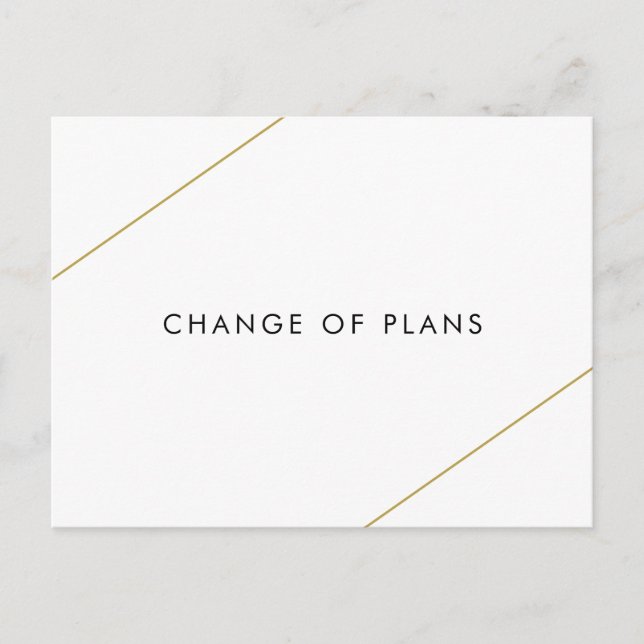 Carte Postale Faire-part Mariage Moderne Géométrique de Bridget (Devant)