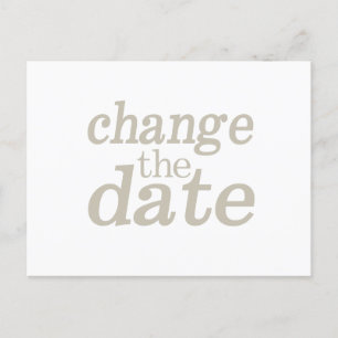 Carte Postale Faire-part Mariage Moderne Minimaliste Modifier La Date