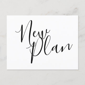 Carte Postale Faire-part Mariage Nouveau Plan Changement de Date Moderne