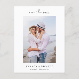 Carte Postale Faire-part Mariage Photo Minimaliste Tendance