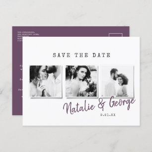 Carte Postale Faire-part mariage photo numérique moderne et minimaliste