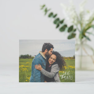 Carte Postale Faire-part Mariage photo simple Enregistrer la date