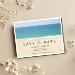 Carte Postale Faire-part Mariage Plage Économisez La Date<br><div class="desc">Un mariage à la plage abordable enregistrer la date carte postale pour votre mariage à la plage de destination. Ajoutez vos détails à l'avant et à l'arrière de la carte en utilisant le modèle.</div>