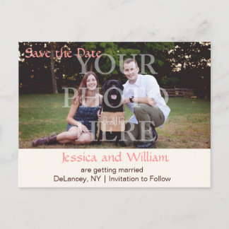 Carte Postale Faire-part Mariage rustique classique