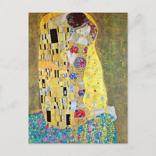 Carte Postale Faire-part Mariage Sauvez la Date ! Le baiser de Gustav Klimt