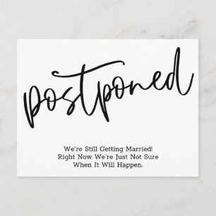 Carte Postale Faire-part Mariage simple reporté