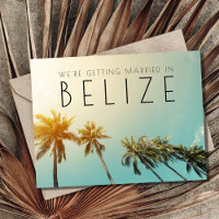 Mariage sur la plage au Belize, Enregistrez la dat