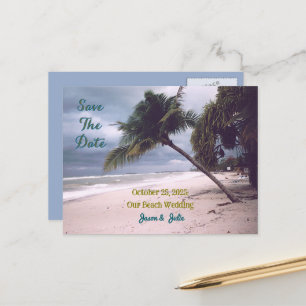 CARTE POSTALE FAIRE-PART MARIAGE SUR LA PLAGE/CARTE POSTALE POUR ENREGISTRE