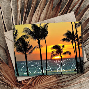 Carte Postale Faire-part Mariage sur la plage de Costa Rica Enregistrer la 