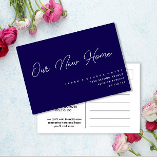 Carte Postale Faire-part Marine classique   Élégant Nous avons déplacé le c