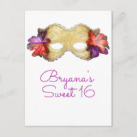 Masque de bal masqué floral tropical Enregistrer l