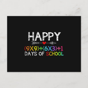 Carte Postale Faire-part Math Formula 100 Days of School Boys Girls Teacher