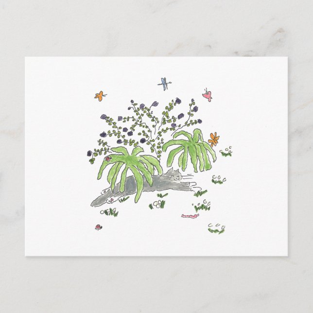 Carte Postale Faire-part Maui se cache sous un buisson (Devant)