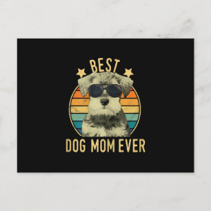 Carte Postale Faire-part Meilleure Maman de Chien Ever Schnauzer Nain