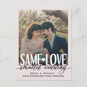 Carte Postale Faire-part Même amour, mariage plus petit Mise à jour du ma