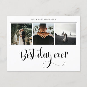 Carte Postale Faire-part Merci photo mariage