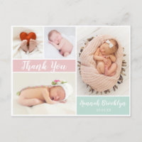 Merci Script 4 Photo Collage Annonce de naissance