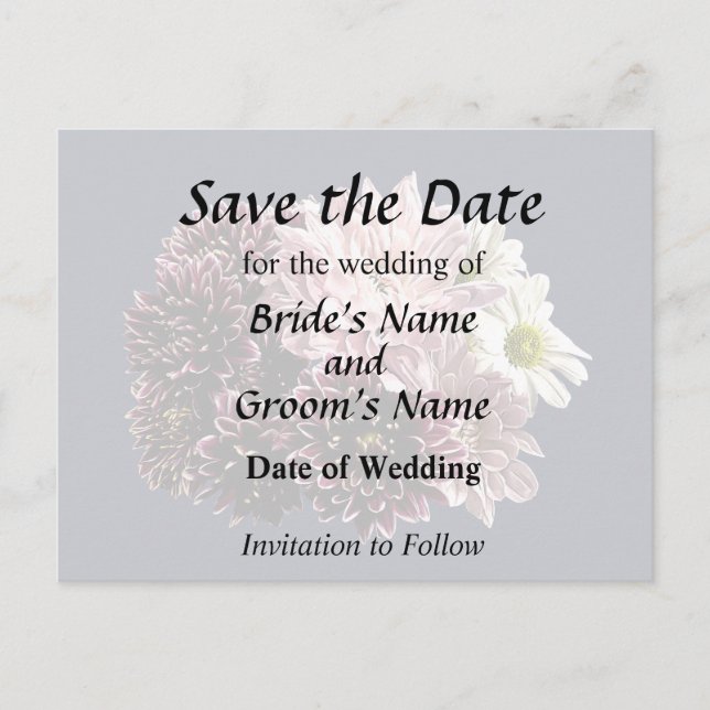 Carte Postale Faire-part Mères et marguerites foncées et claires (Devant)