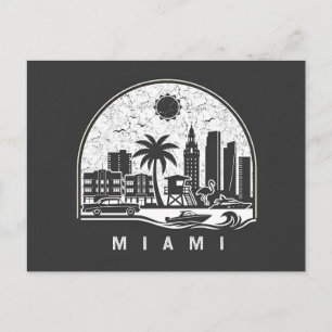 Carte Postale Faire-part Miami Magie - Ciel de la Plage Vintage
