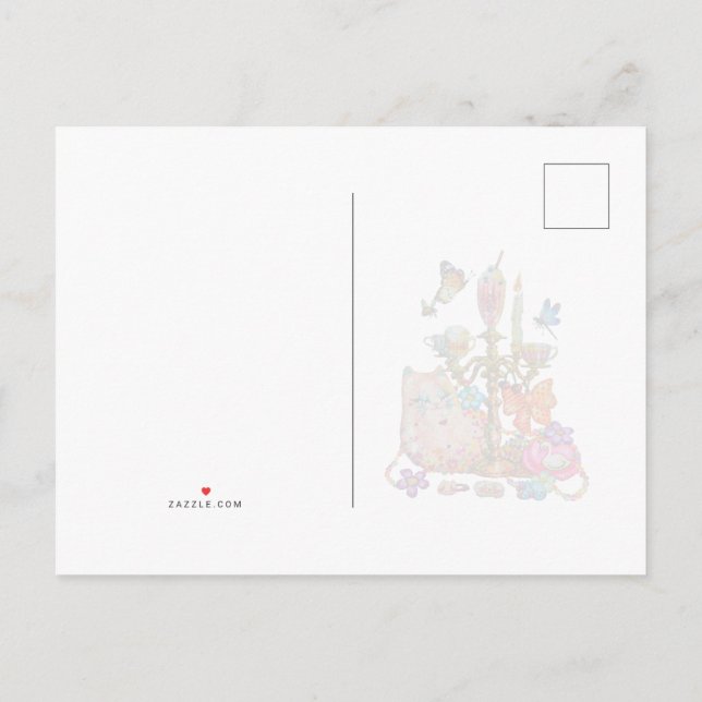 Carte Postale Faire-part Mignon Pastel (Dos)