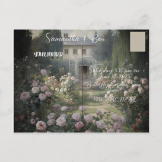 Carte Postale Faire-part Mignonne Gnome Se Marier