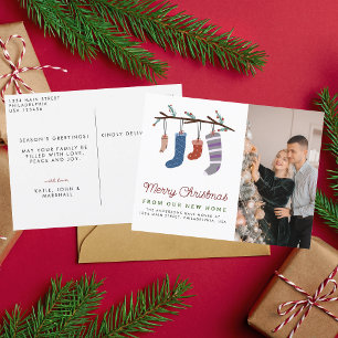 Carte Postale Faire-part Mignonne Joyeux Noël Stockage Nouveau Accueil Démé