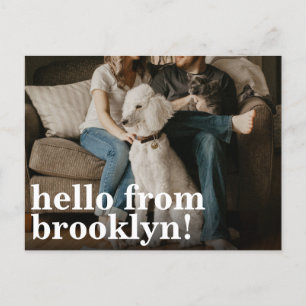 Carte Postale Faire-part Minimaliste Hello New Home Adresse Photo Déplaceme