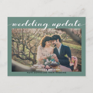 Carte Postale Faire-part Mise à jour de mariage Mariage plus intime