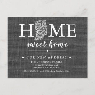 Carte postale Faire-part mobile de l'État d'INDIAN