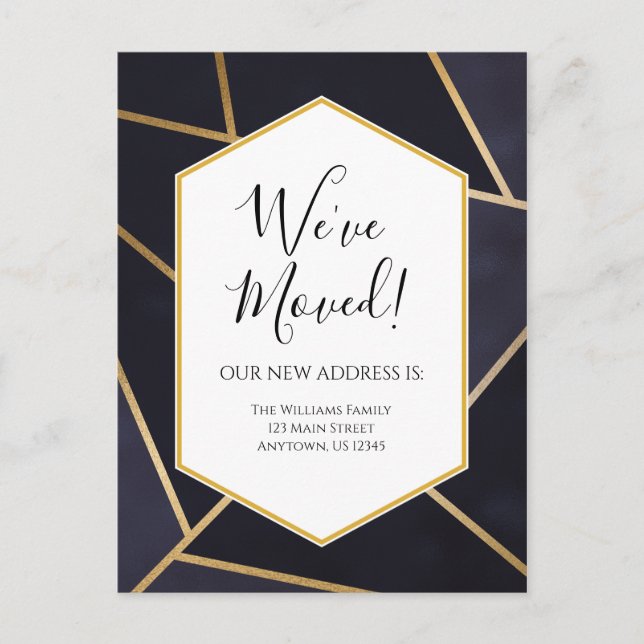 Carte postale Faire-part mobile géométrique modern (Devant)