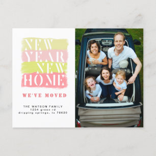 Carte postale Faire-part mobile moderne coloré