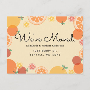 Carte postale Faire-part mobile Oranges d'été