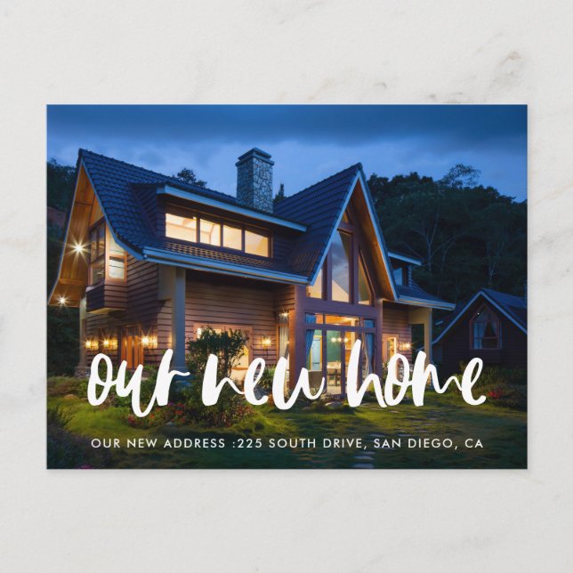 Carte Postale Faire-part mobile photo élégant moderne (Devant)