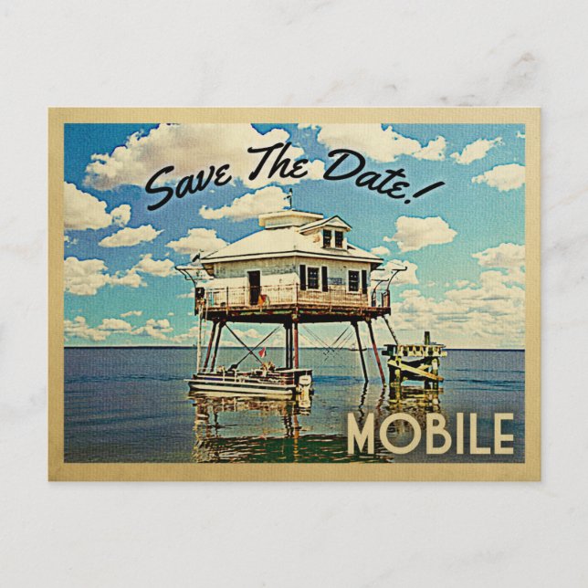Carte Postale Faire-part Mobile Save The Date Alabama (Devant)