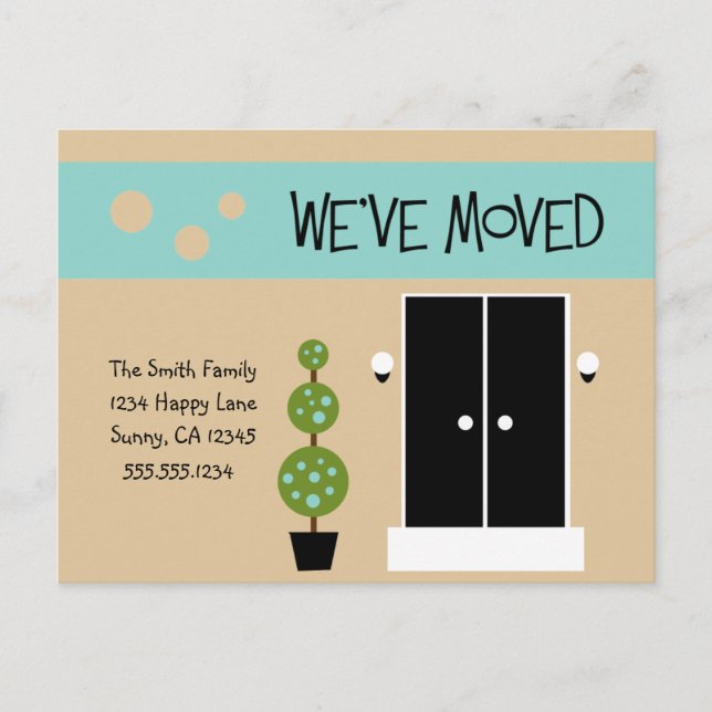 Carte Postale Faire-part Mod  - Annonce de nouveau domicile (Devant)