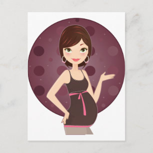 Carte Postale Faire-part mode enceinte