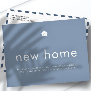 Carte Postale Faire-part Moderne couleur vive Minimaliste Nouvelle maison