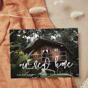 Carte Postale Faire-part moderne de photo mobile contemporain