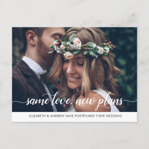 Carte Postale Faire-part Moderne, même amour Nouveaux plans Changement de d