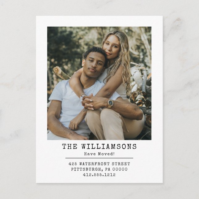 Carte Postale Faire-part Moderne Nous Avons Déménagé Changement D'adresse P (Devant)