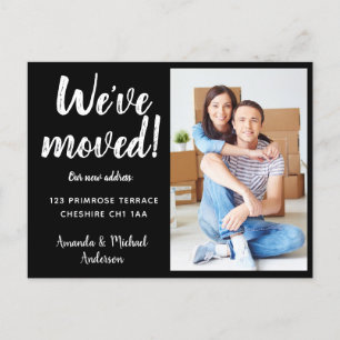 Carte Postale Faire-part Moderne Nous avons déménagé Nouveau Changement d'a