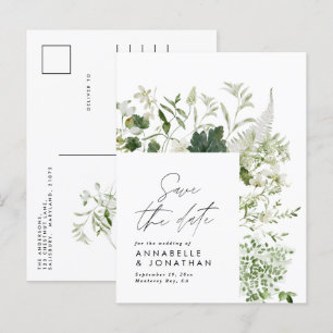 Carte Postale Faire-part Moderne rustique botanique élégant vert eucalyptus