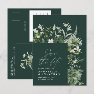 Carte Postale Faire-part Moderne rustique eucalyptus botanique élégant vert
